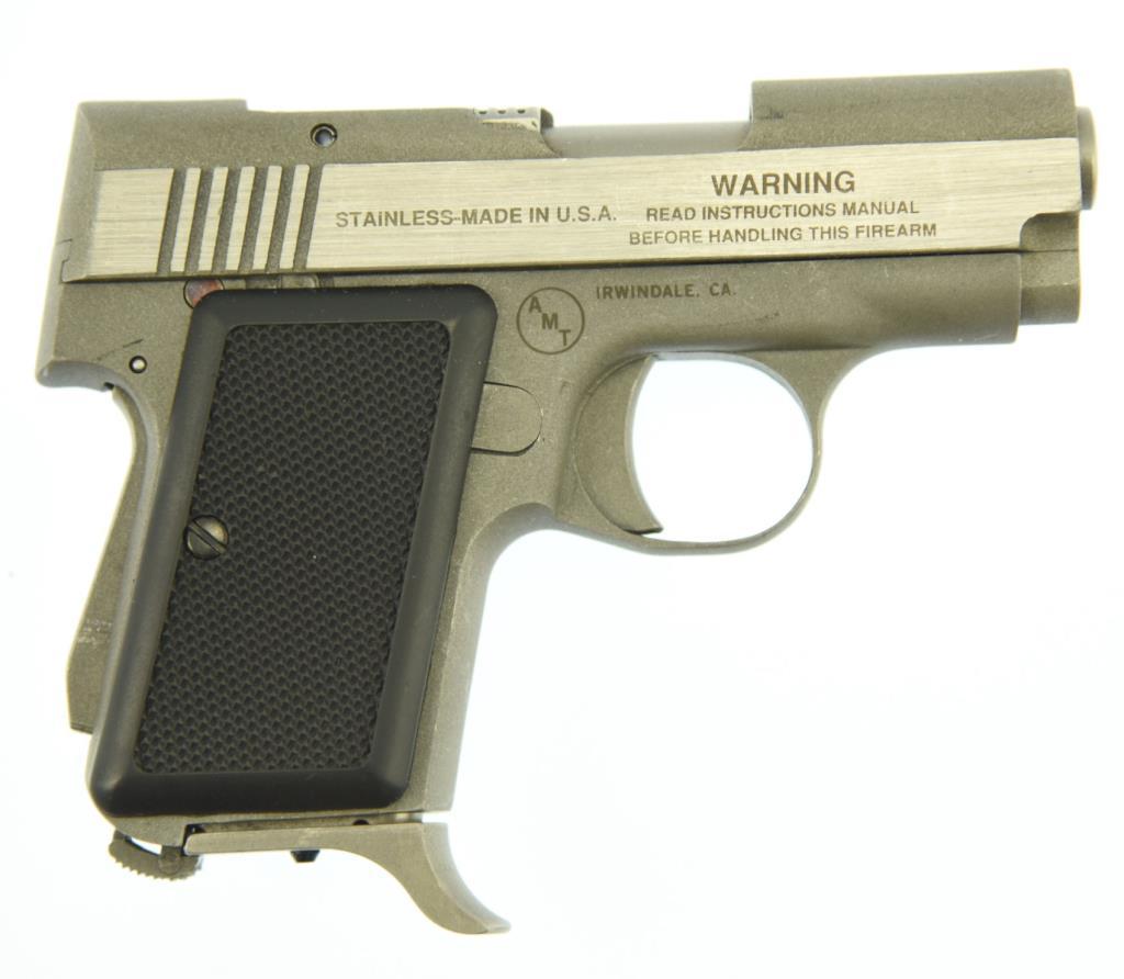 MANUFACTURER/IMP BY: AMT, MODEL: BACK UP II, ACTION TYPE: Semi Auto Pistol, CALIBER/GA: .380