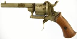 Unknown Maker (Belgian) Pinfire Pinfire DA Revolver .28 Cal ANTIQUE