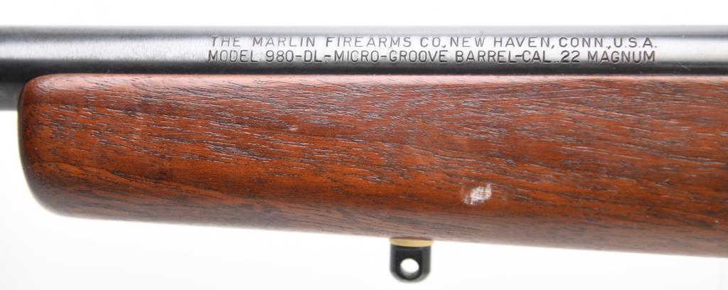 MARLIN FIREARMS CO 980 DL Bolt Action Rifle .22 MAG MODERN