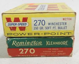 Lot #2139 - (2) boxes of Reloaded Winchester .270 rifle round (approx. 40 rounds total)