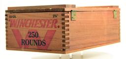 Lot #2021 - Winchester Small Arms Ammunition 12 gauge 2 ¾” 250 round wooden finger jointed ammo