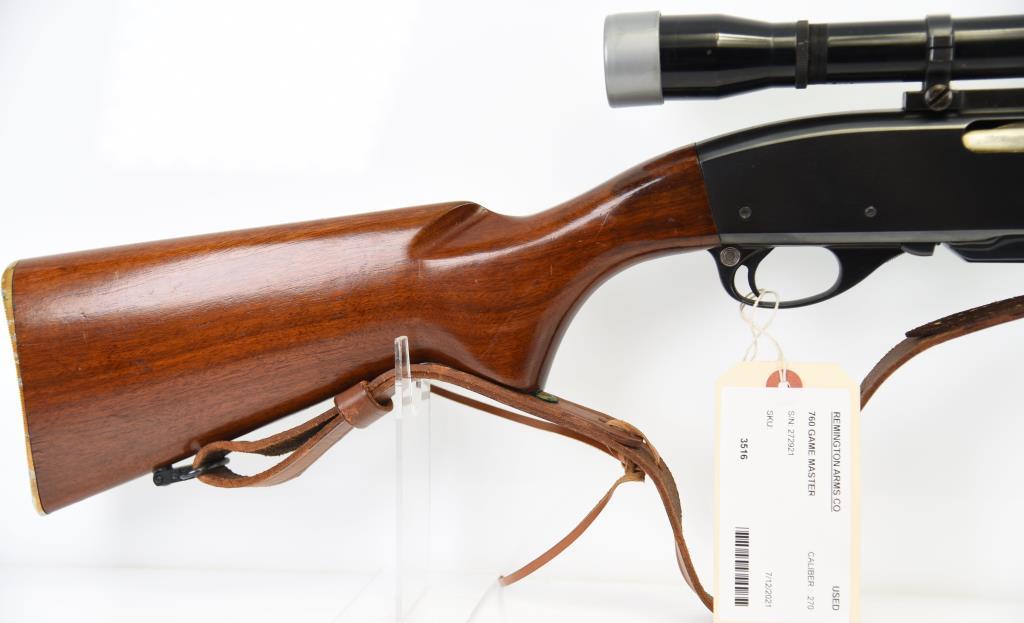 REMINGTON ARMS CO 760 GAME MASTER Pump Action Rifle .270 Cal MODERN