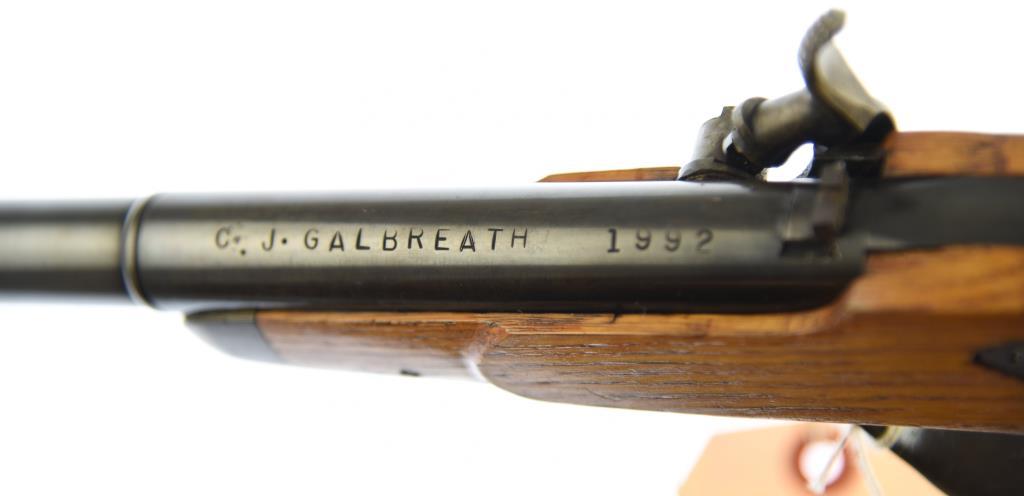 W. Richards Custom by C.J. Galbreath Dueling Pistol Single Shot Pistol 50 cal, 1992 BLACKPOWDER