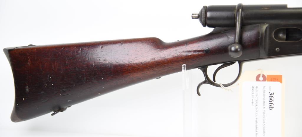 Waffenfabrick Bern 81 Vetterli Bolt Action Rifle .41 Swiss ANTIQUE