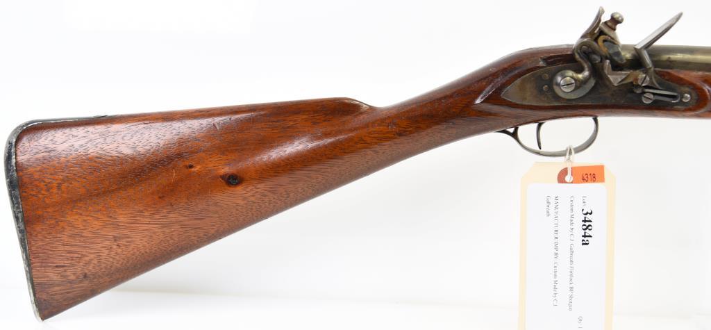 Custom Made by C.J. Galbreath Flintlock Shotgun Flintlock BP Shotgun 12 GA BLACKPOWDER