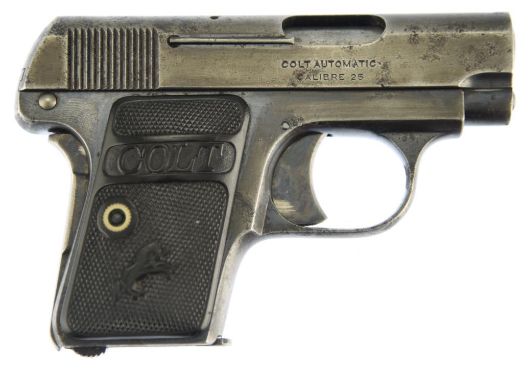 COLT'S P.T.F.A. MFG CO VEST POCKET MODEL 1908-HAMMERLESS Semi Auto Pistol .25 ACP REGULATED/C&R