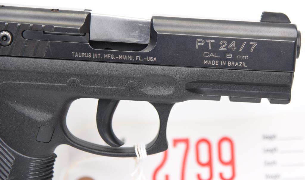 TAURUS PT24/7 Semi Auto Pistol TXD70402 9 MM 4" REGULATED