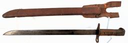 Lot #2336 - Japanese Sype 30 Bayonet with Leather Scabbard.