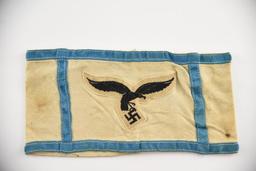 Lot #2348 - (3) German WWII arm bands to include: Deutsches Rotes Kruez military Cross, cloth