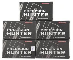 Lot #2351 - 5 Boxes of Hornady Precision Hunter 6.5 Creedmoore 143 Gr ELD-X