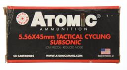 Lot #2352 - 200 Rds +/- .223/5.56mm – Includes 50 Rds +/- of Atomic 5.56x45mm Tactical Cycling