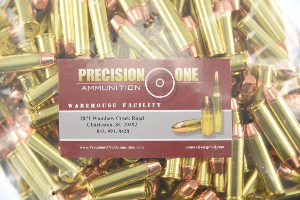 Lot #2357 - 500 Rds +/- Precision One Ammo .357 Mag Bullets (A. USA Brass Case) in Plastic case.