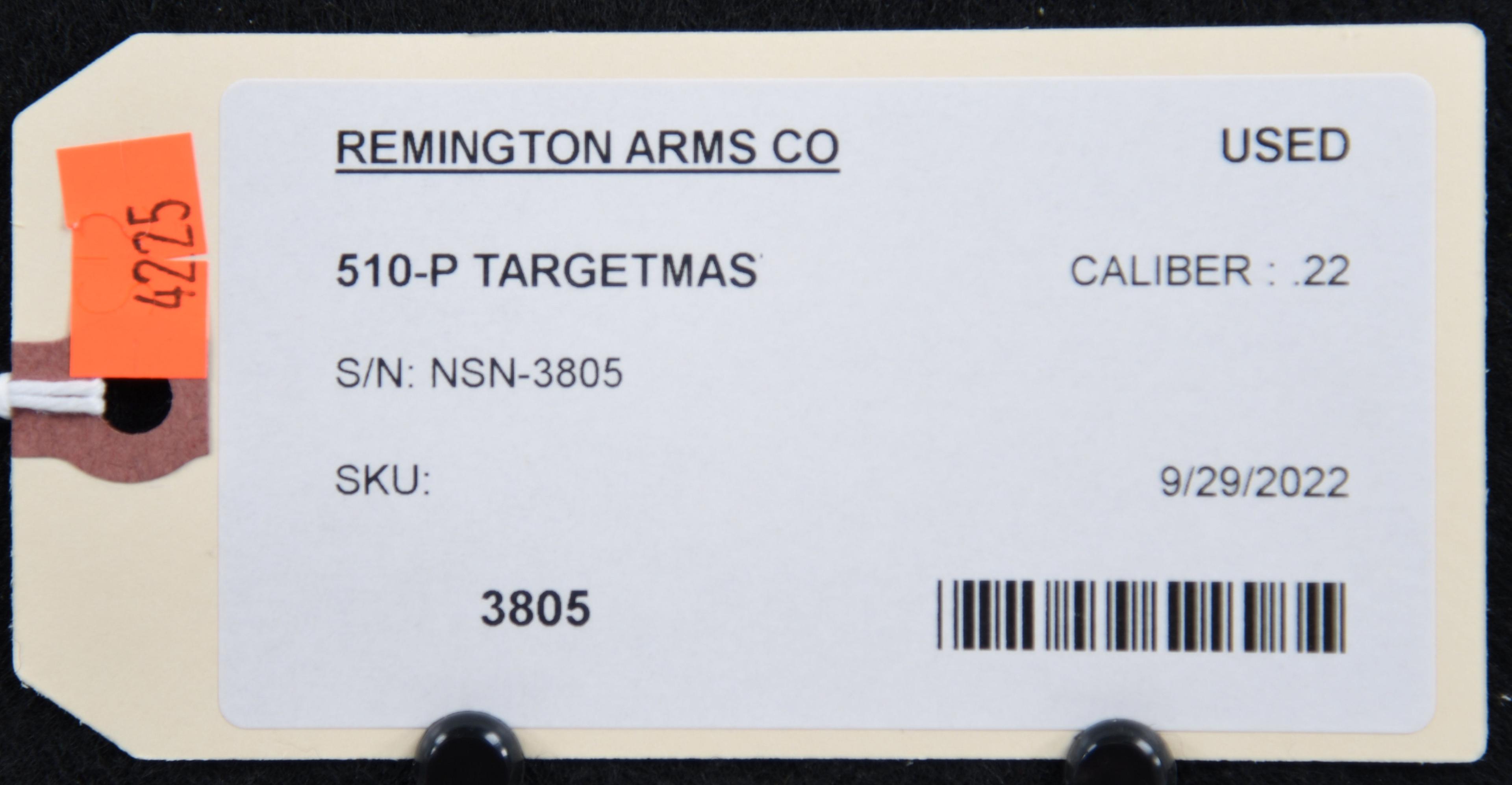 REMINGTON ARMS CO 510-P TARGETMASTER Bolt Action Rifle