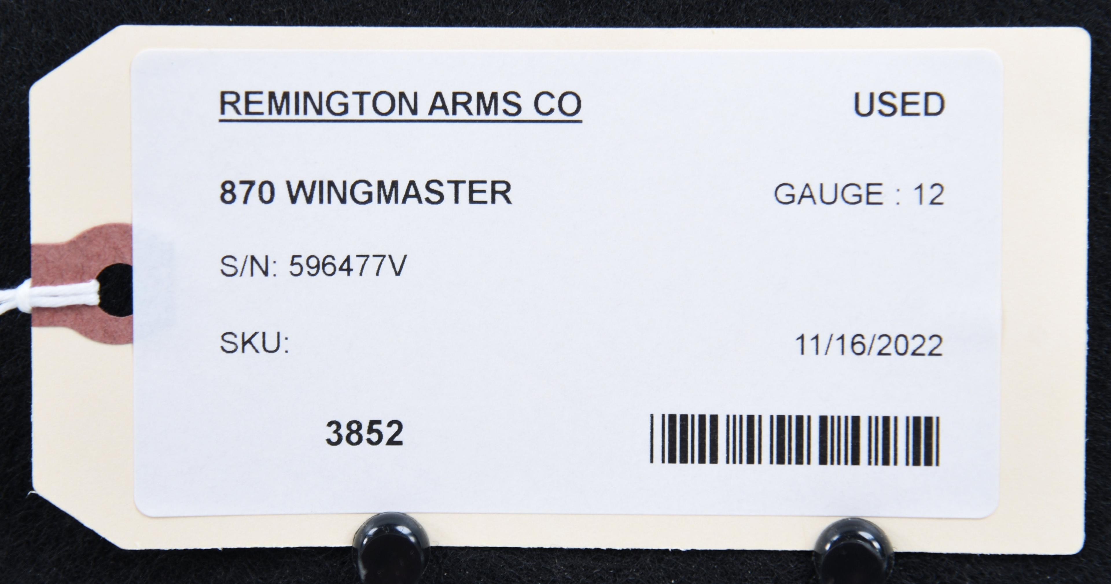 REMINGTON ARMS CO 870 WINGMASTER Pump Action Shotgun