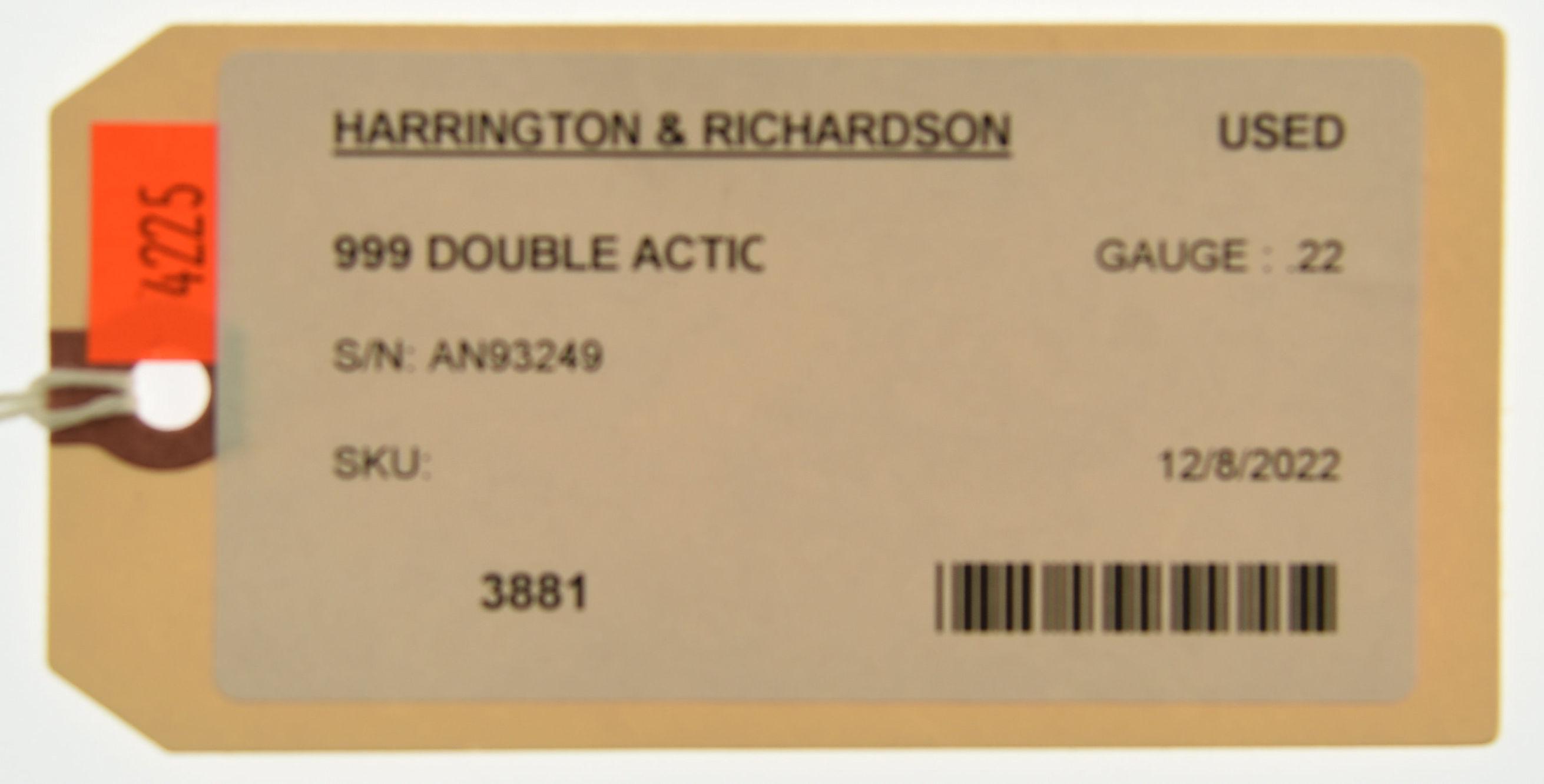 Harrington & Richardson, Inc 999 Sportsman Double