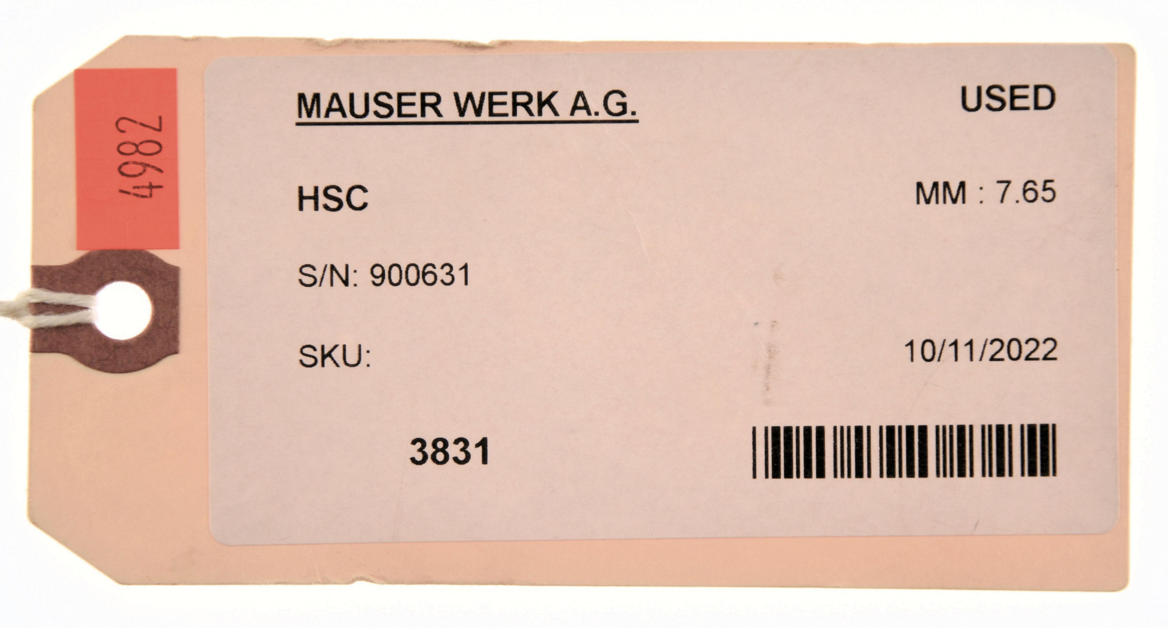 MAUSER WERK A.G. HSC Semi Auto Pistol