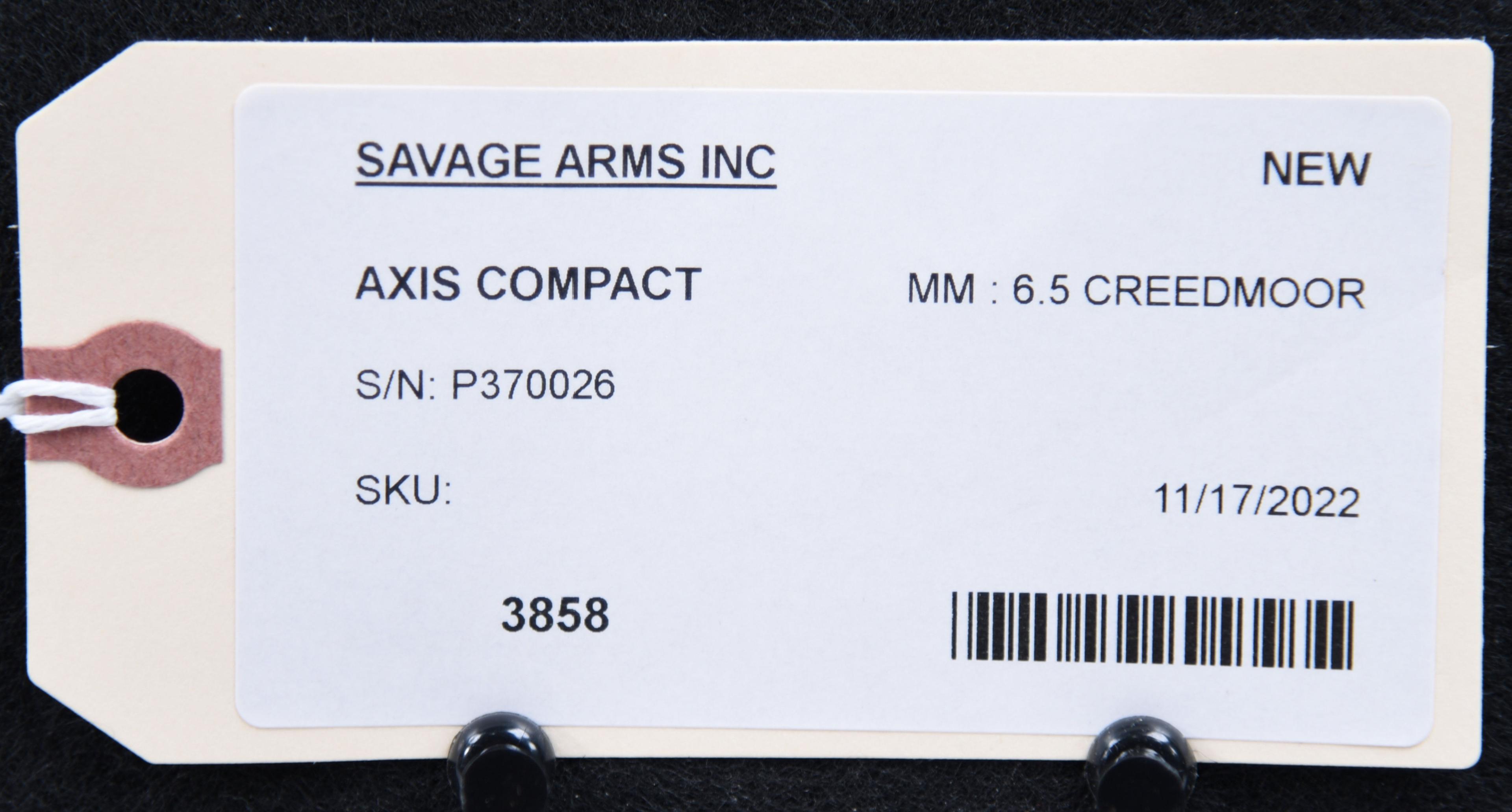 SAVAGE ARMS INC AXIS COMPACT Bolt Action Rifle