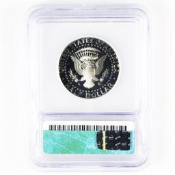 Certified 1999-S U.S. proof silver Kennedy half dollar
