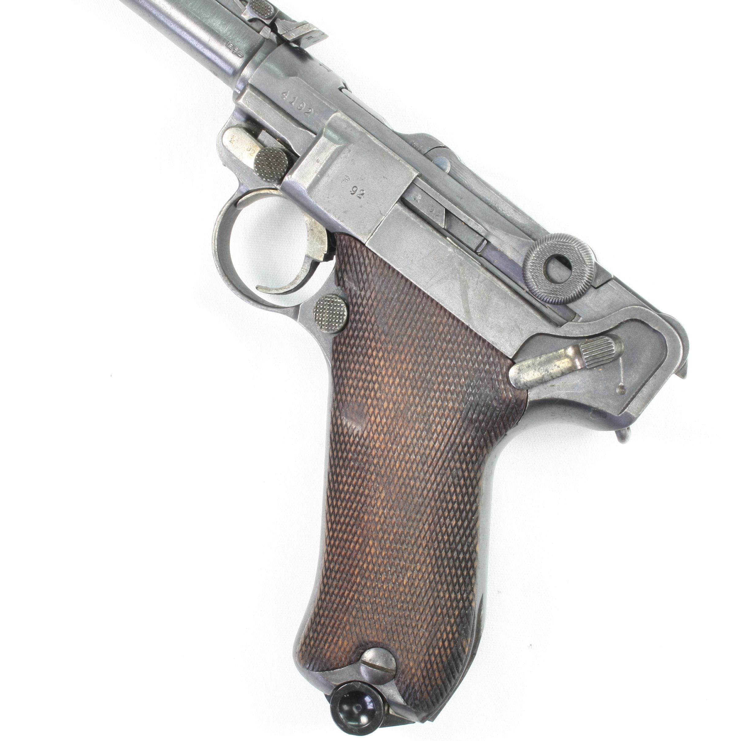 WWI German Erfurt Luger semi-automatic pistol, 9mm cal