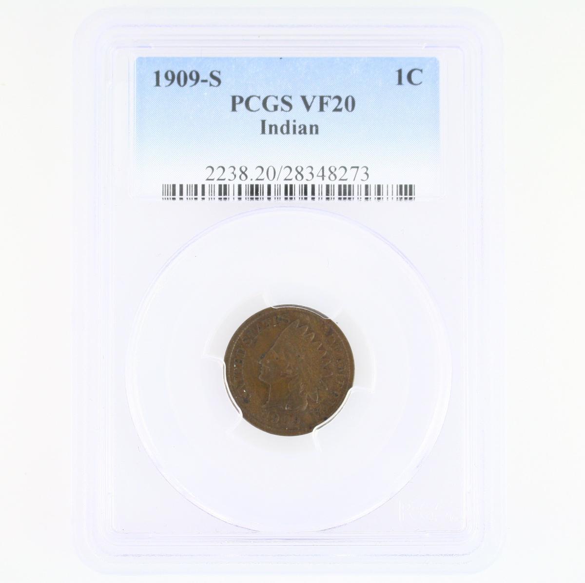 Certified 1909-S U.S. Indian cent