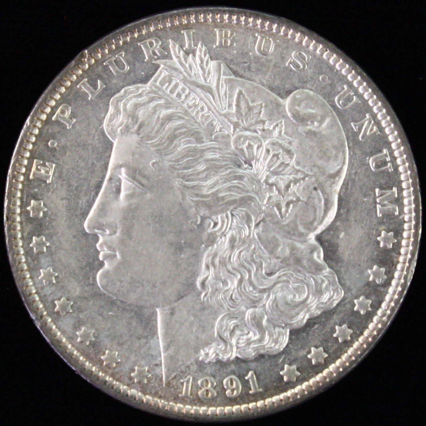 1891-CC U.S. Morgan silver dollar