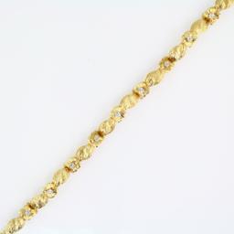 Estate 18K yellow & white gold floral bracelet