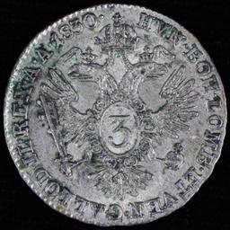 1830A Austria 3 silver 3 kreuzer