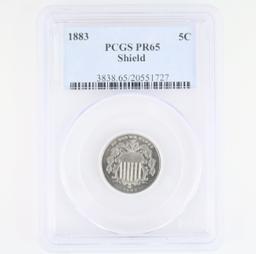 Certified 1883 U.S. proof shield nickel