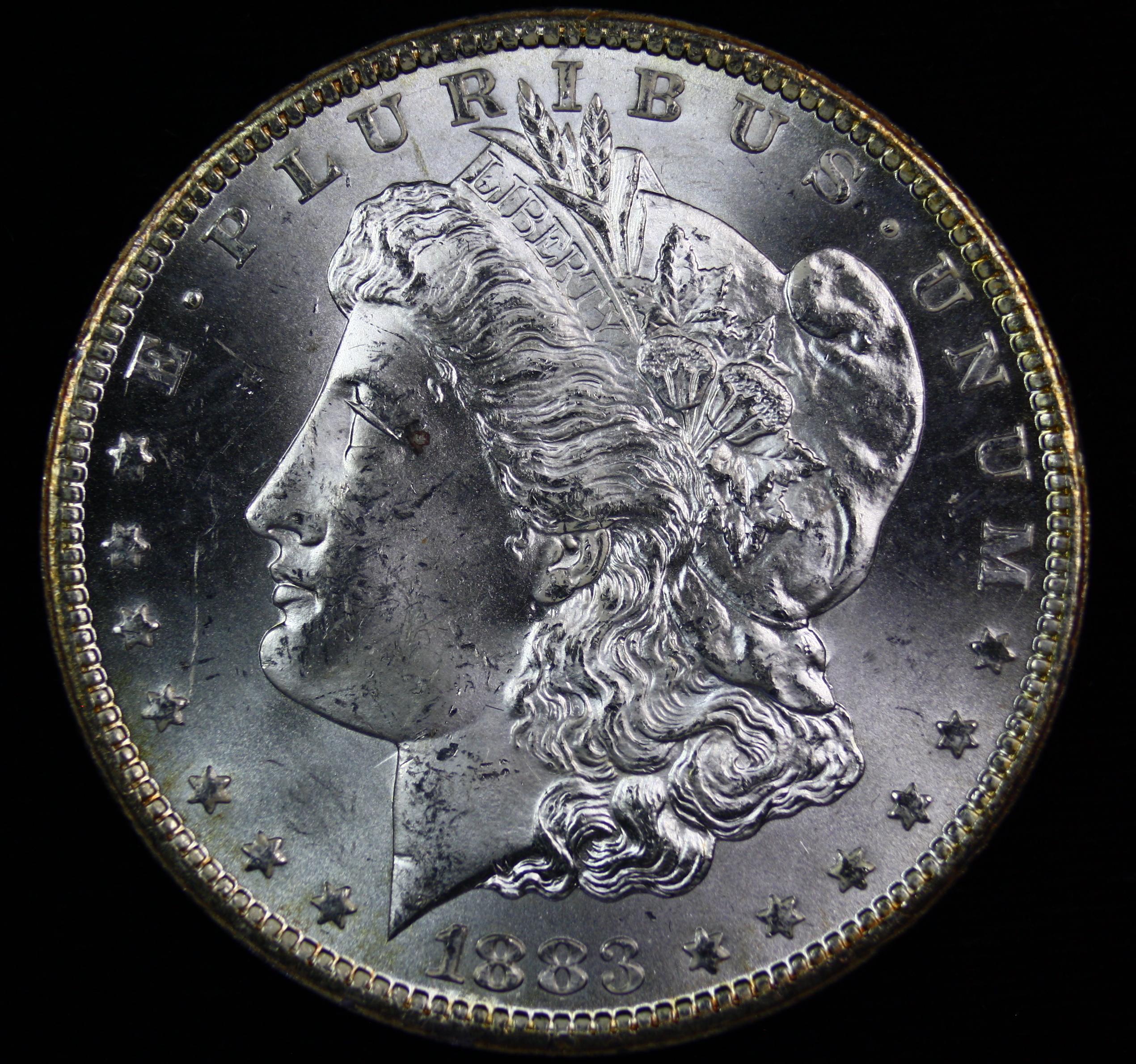 1883-CC U.S. Morgan silver dollar