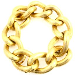 Estate 18K yellow gold link bracelet