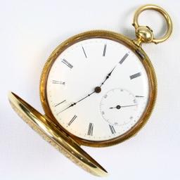 Antique Arnold Nicoude Chaux-de-Fonds Swiss key-wind covered pocket watch