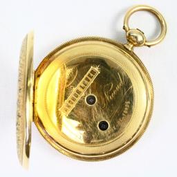 Antique Arnold Nicoude Chaux-de-Fonds Swiss key-wind covered pocket watch