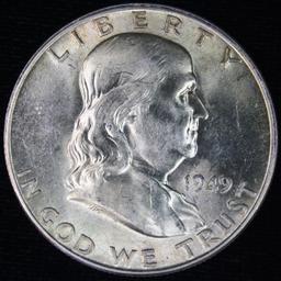 1949-D U.S. Franklin half dollar