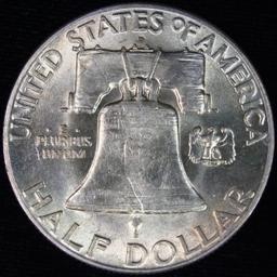 1949-D U.S. Franklin half dollar