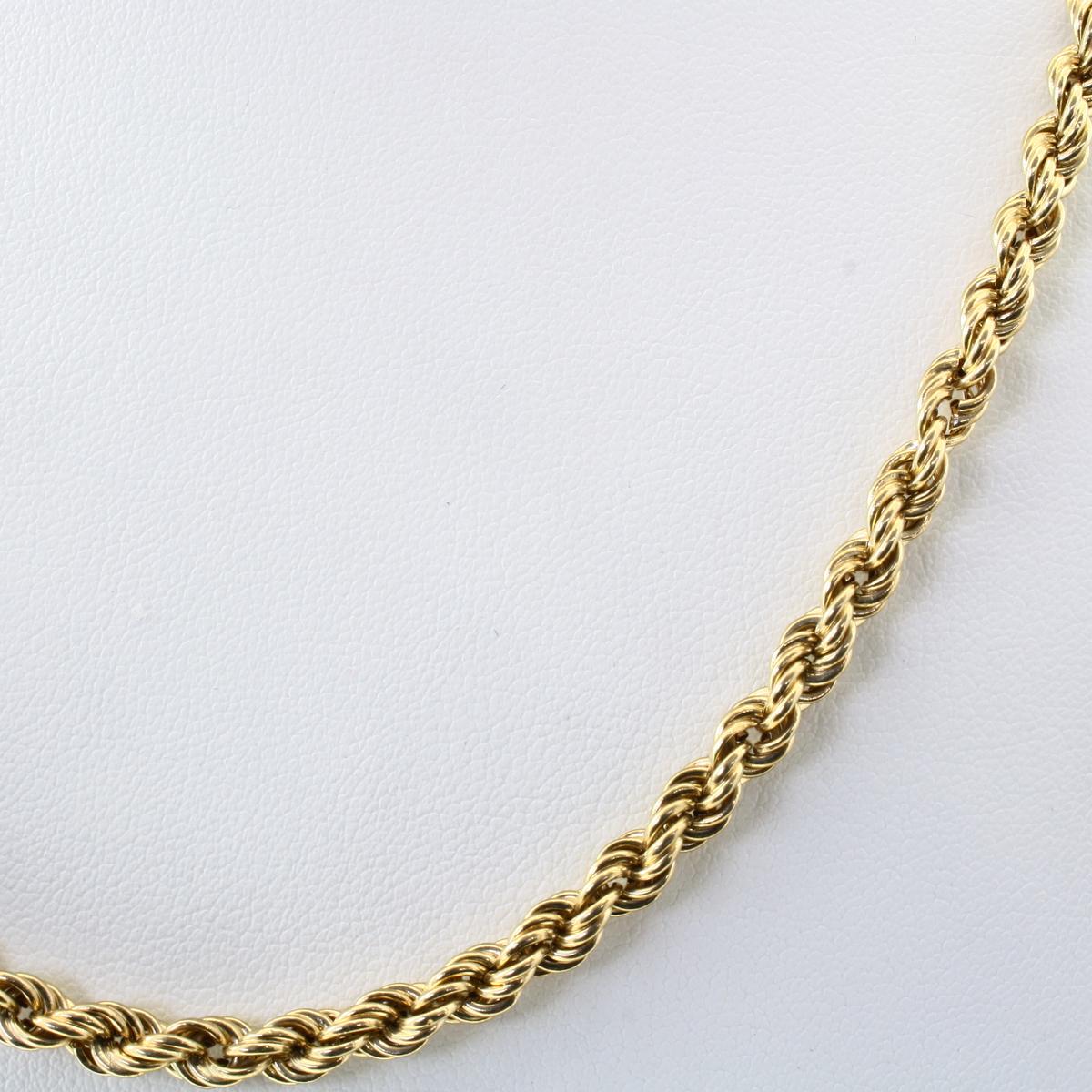 Estate 14K yellow gold rope chain