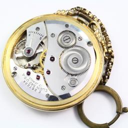 Circa 1942 17-jewel Elgin De Luxe open-face pocket watch