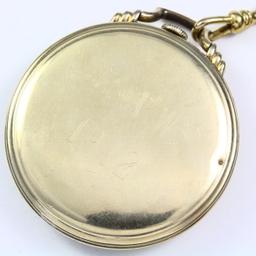 Circa 1942 17-jewel Elgin De Luxe open-face pocket watch