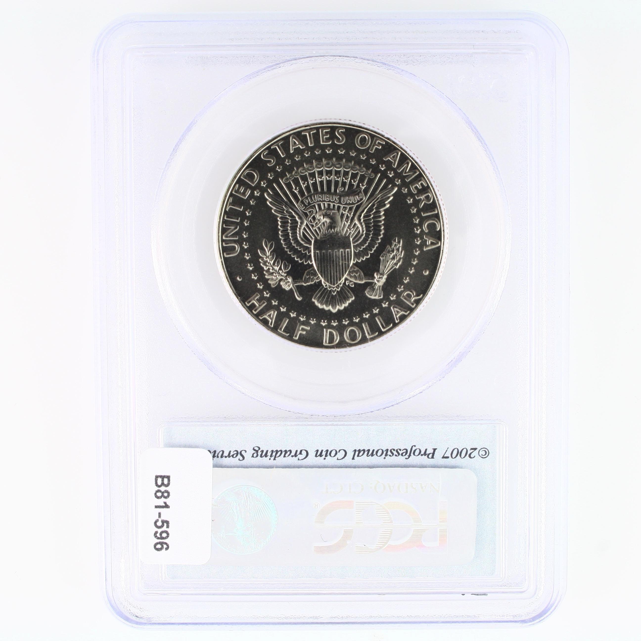 Certified 2007-D U.S. Kennedy half dollar