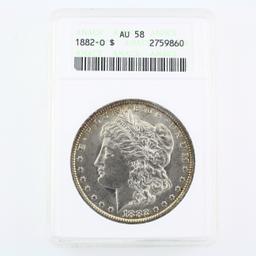 Certified 1882-O U.S. Morgan silver dollar