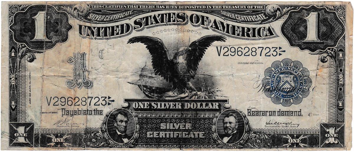 1899 U.S. large size $1 "Black Eagle" silver certificate