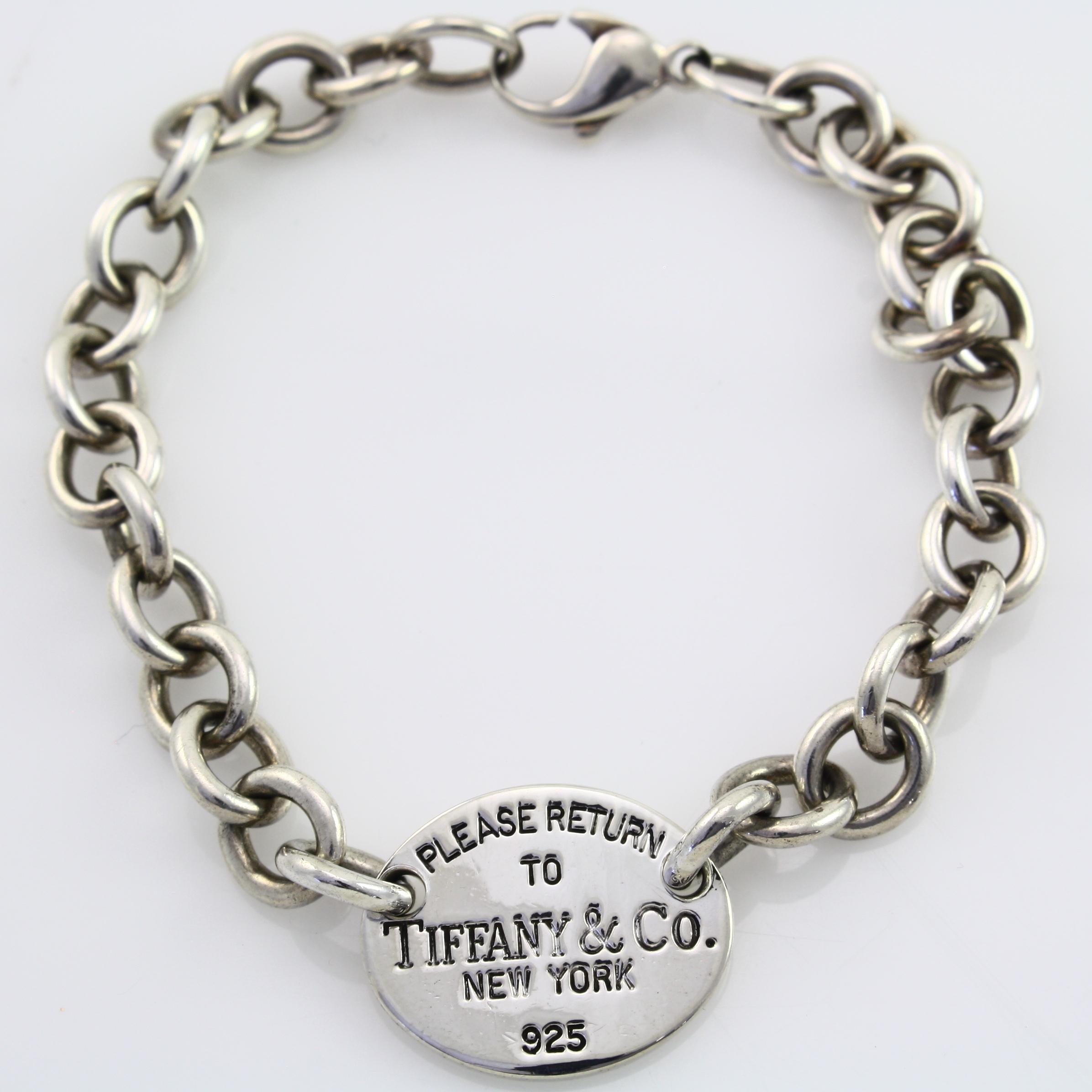 Authentic estate Tiffany & Co sterling silver “Return to Tiffany” bracelet