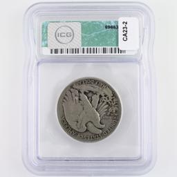 Certified 1938-D U.S. walking Liberty half dollar