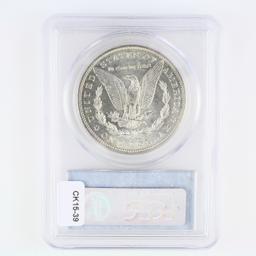 Certified 1888-S U.S. Morgan silver dollar