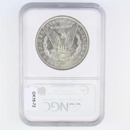 Certified 1898 U.S. Morgan silver dollar