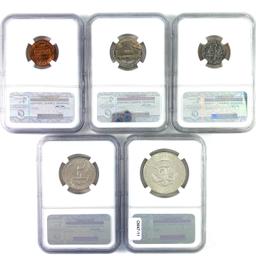 Certified 5-piece 1969-D U.S. Mint set