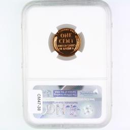 Certified 1952 proof U.S. Lincoln cent