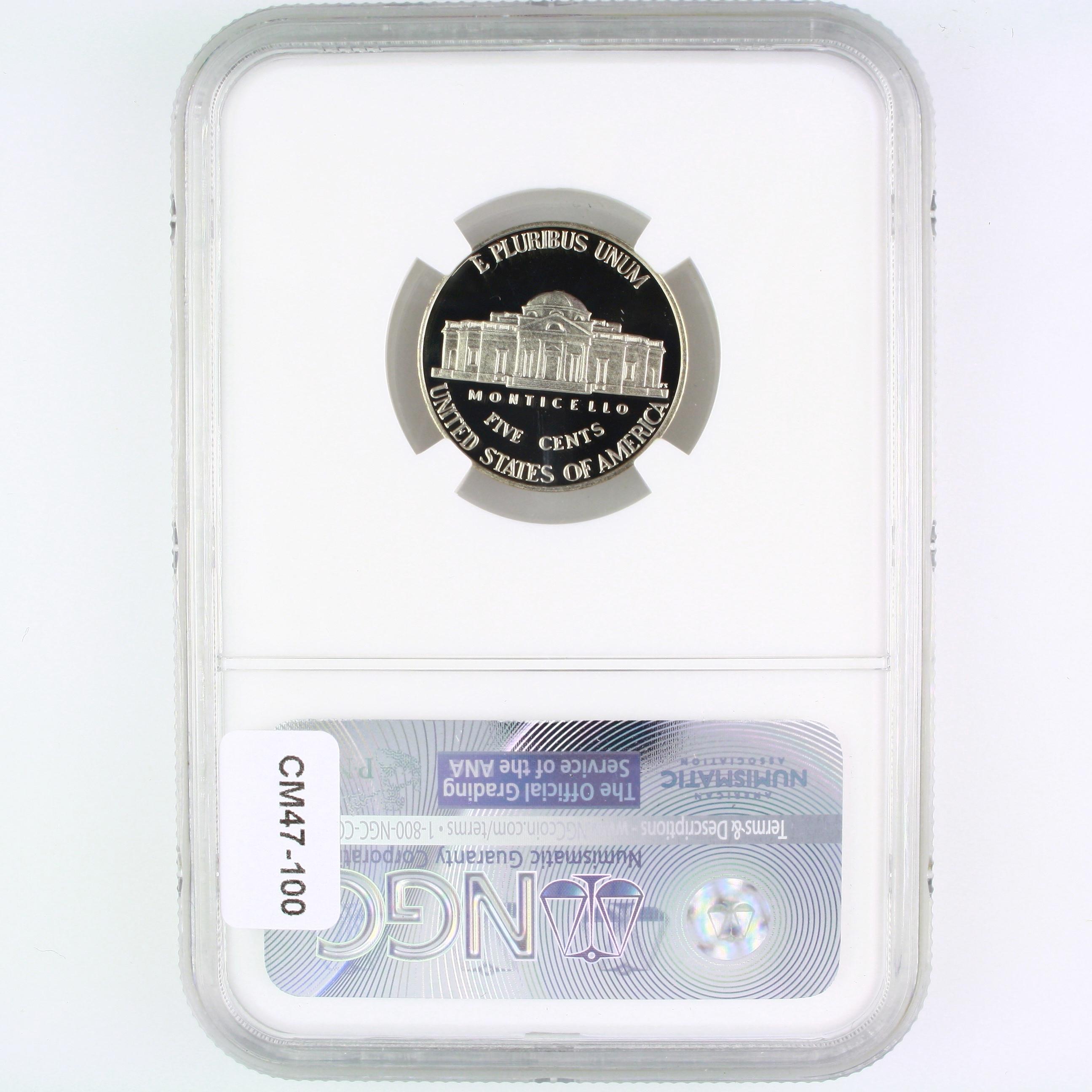 Certified 2014-S proof U.S. Jefferson nickel