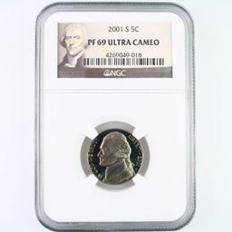 Certified 2001-S proof U.S. Jefferson nickel