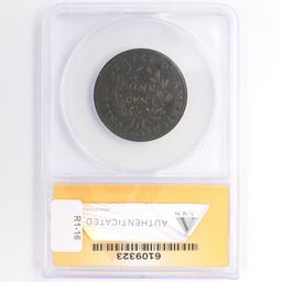 Certified 1798 style 2 hair U.S. draped bust large cent