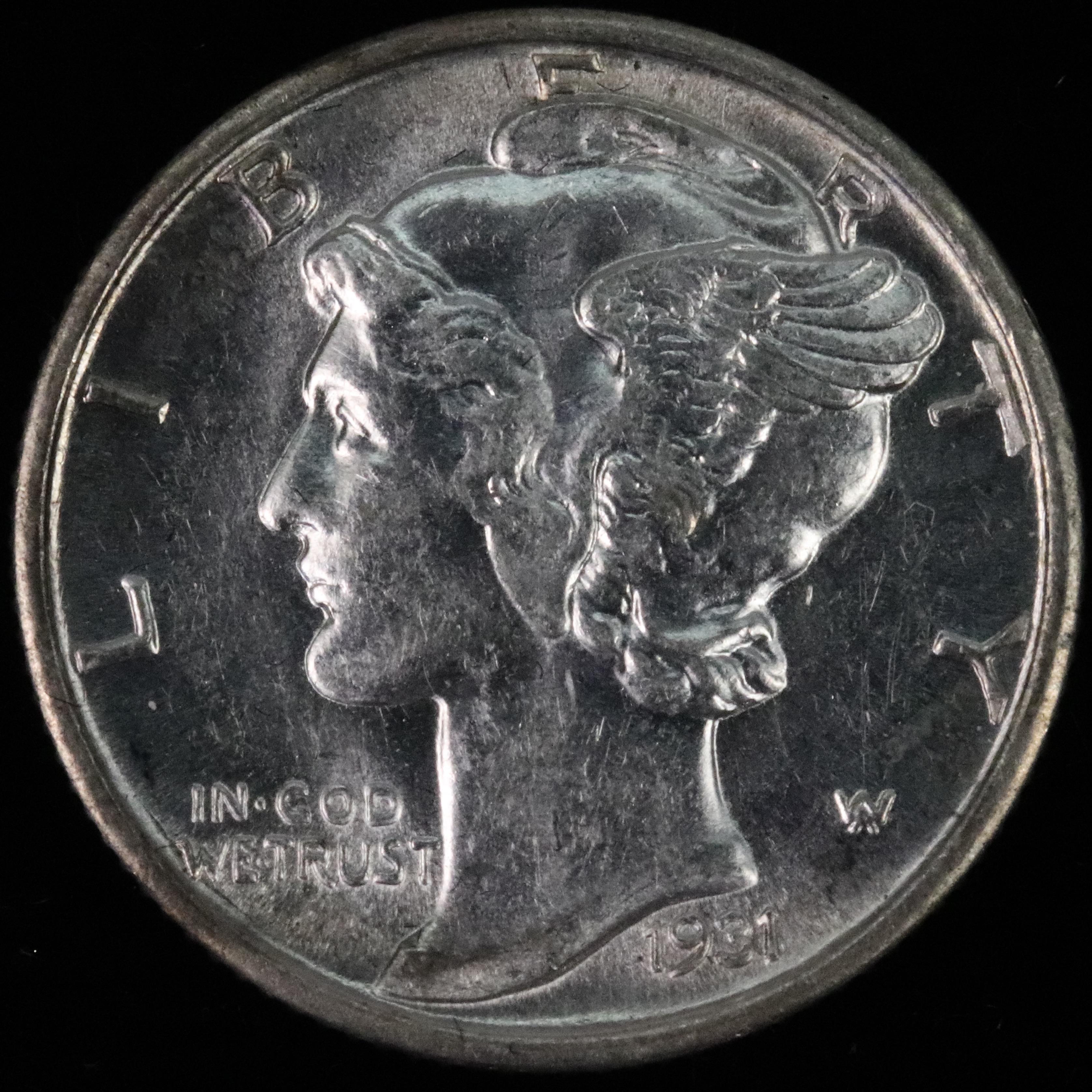 1931-S U.S. Mercury dime